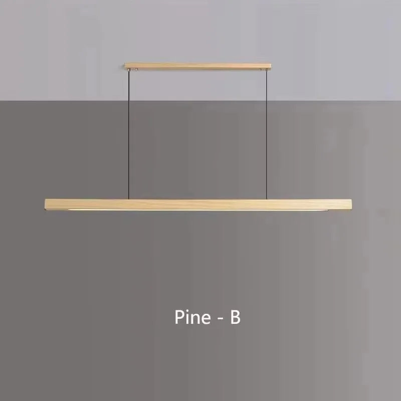 Modern LED Chandelier Walnut