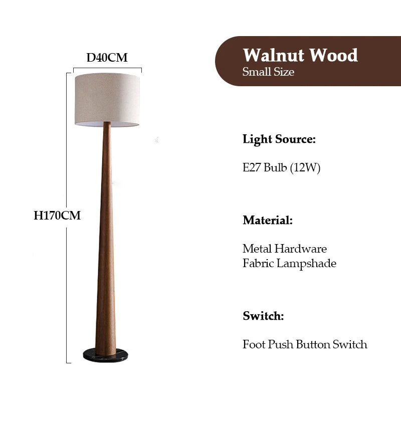 Luxury Modern Large Wood Floor Lamp
