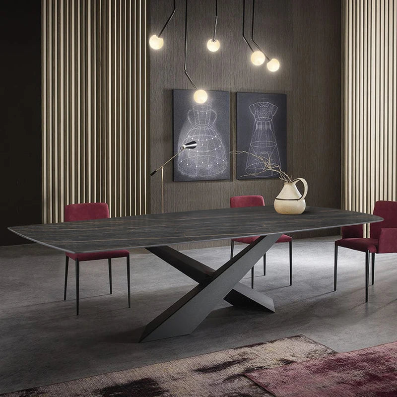 Italian Light High Quality Luxury Minimalist Dining Table