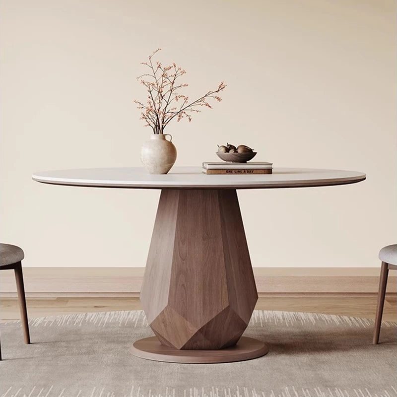 Vintage White Round Dining Tables Modern Simple Design