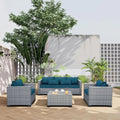 4 Piece Wicker Patio Furniture Set