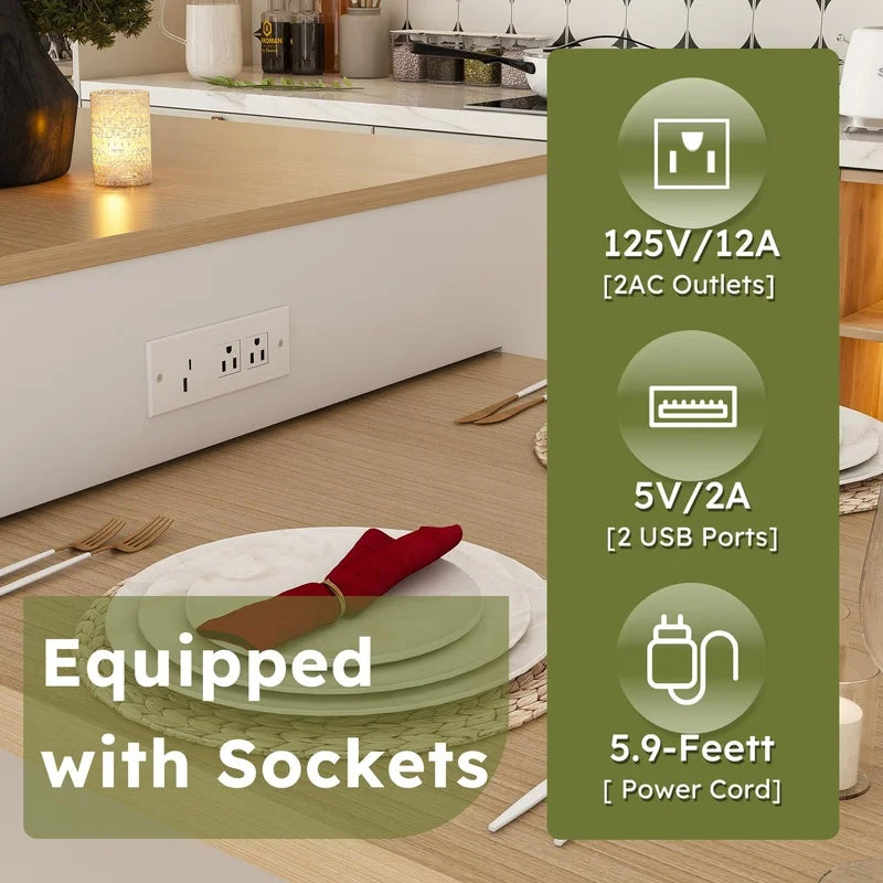 80-inch Expandable Kitchen Island