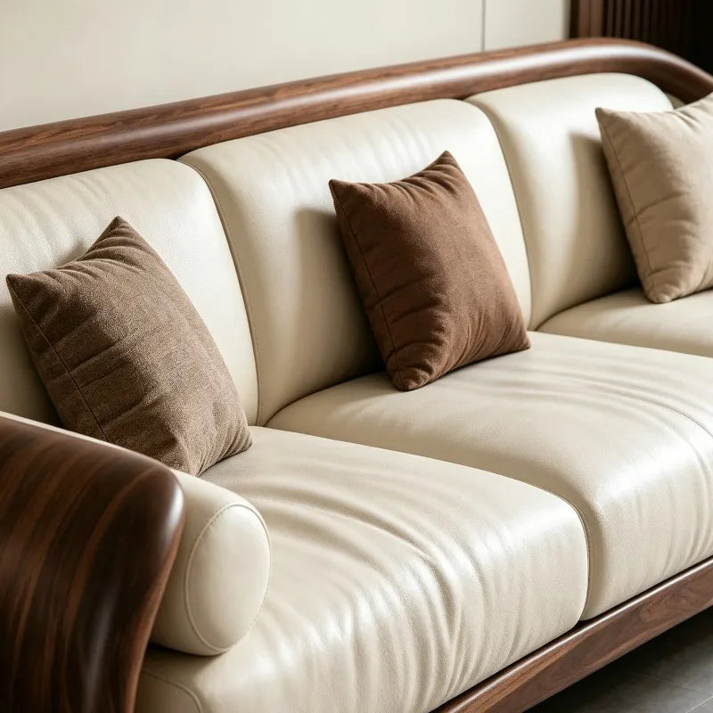 New Chinese Style Solid Wood Living Room Sofas