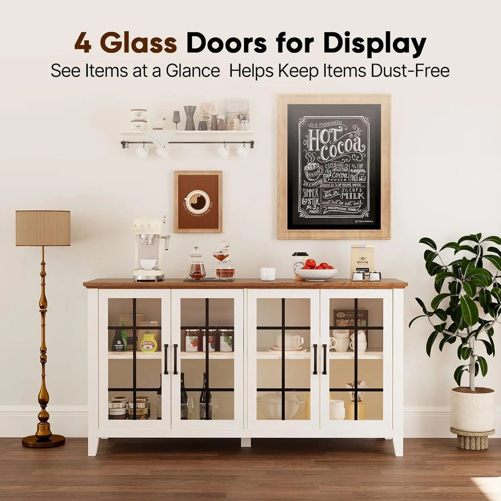 Glass Door Buffet Cabinet