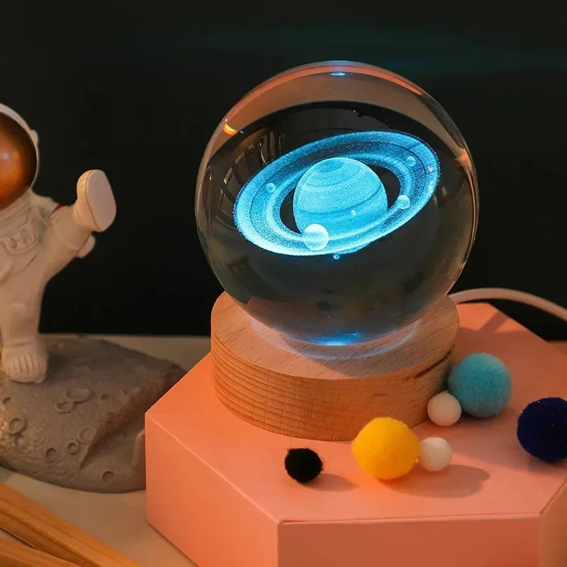 6cm Bedside Lamp Solar Theme Cosmos Series Crystal Ball