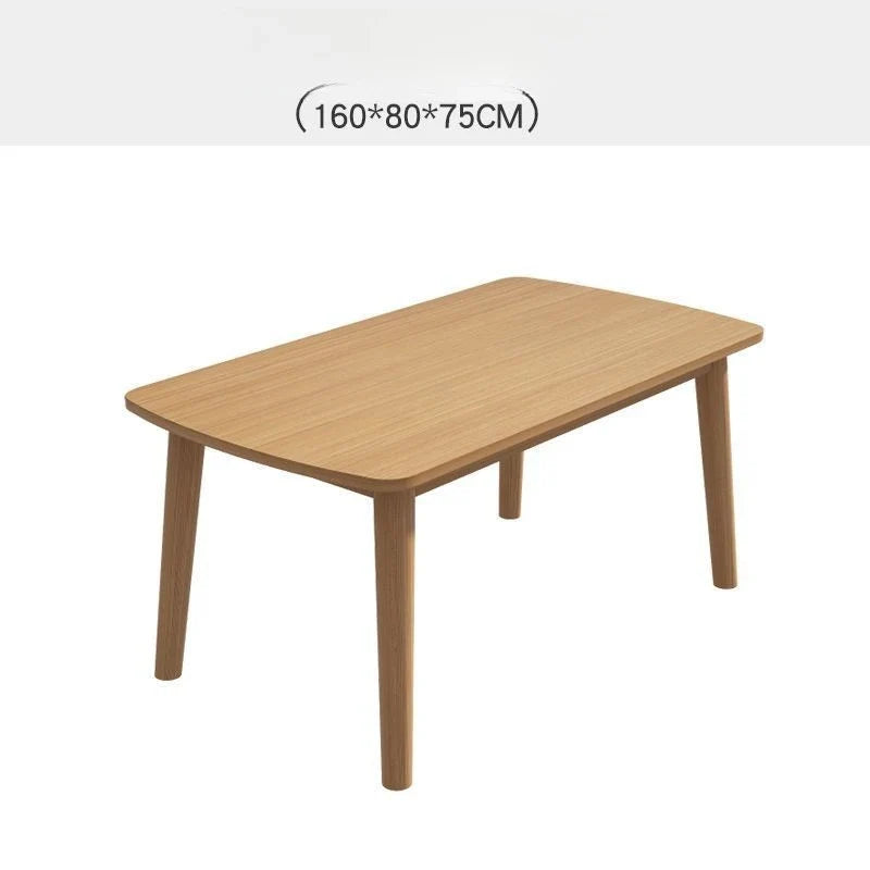 Nordic Solid Wood Dining Table Set 4 Chairs