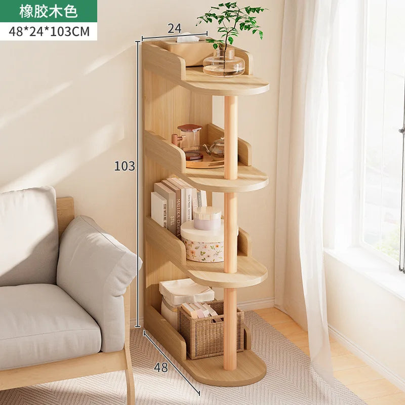 Wooden Corner Multi-Layer Side Table