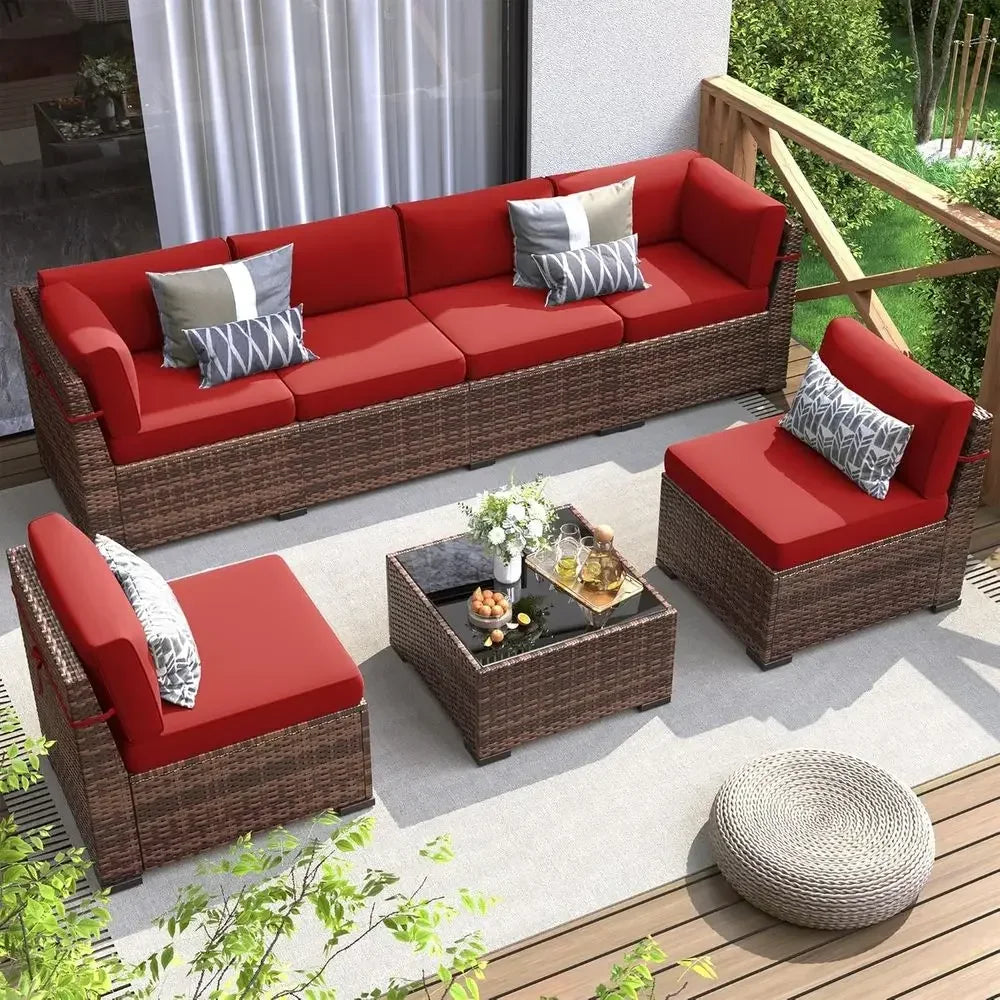 Patio Furniture Set, 7 Pieces Outdoor