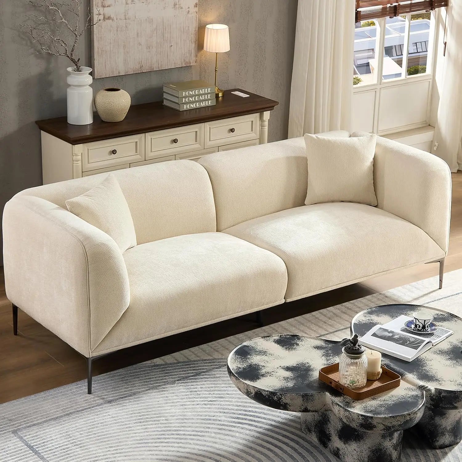 91” Modern Couch Cloud Sofa,