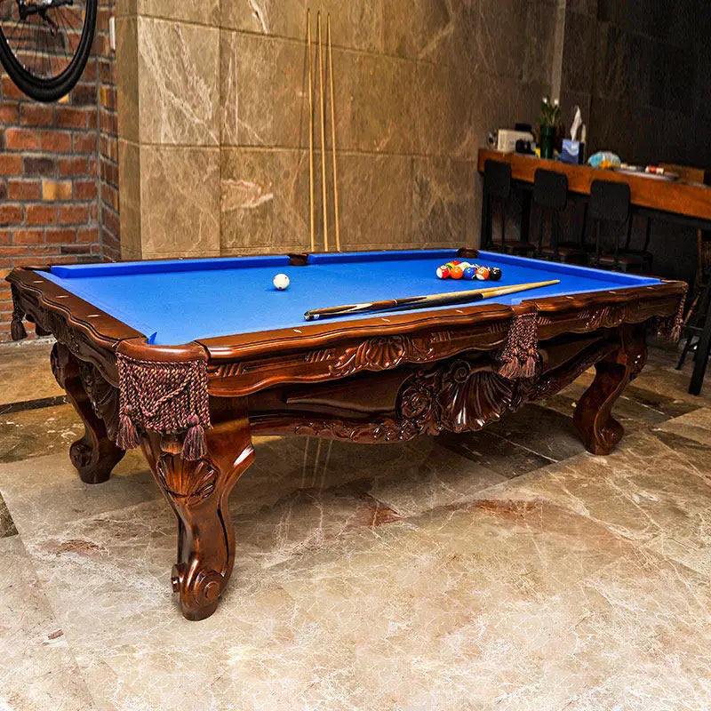 Luxury carved standard dining table convertible two-in-one pool table