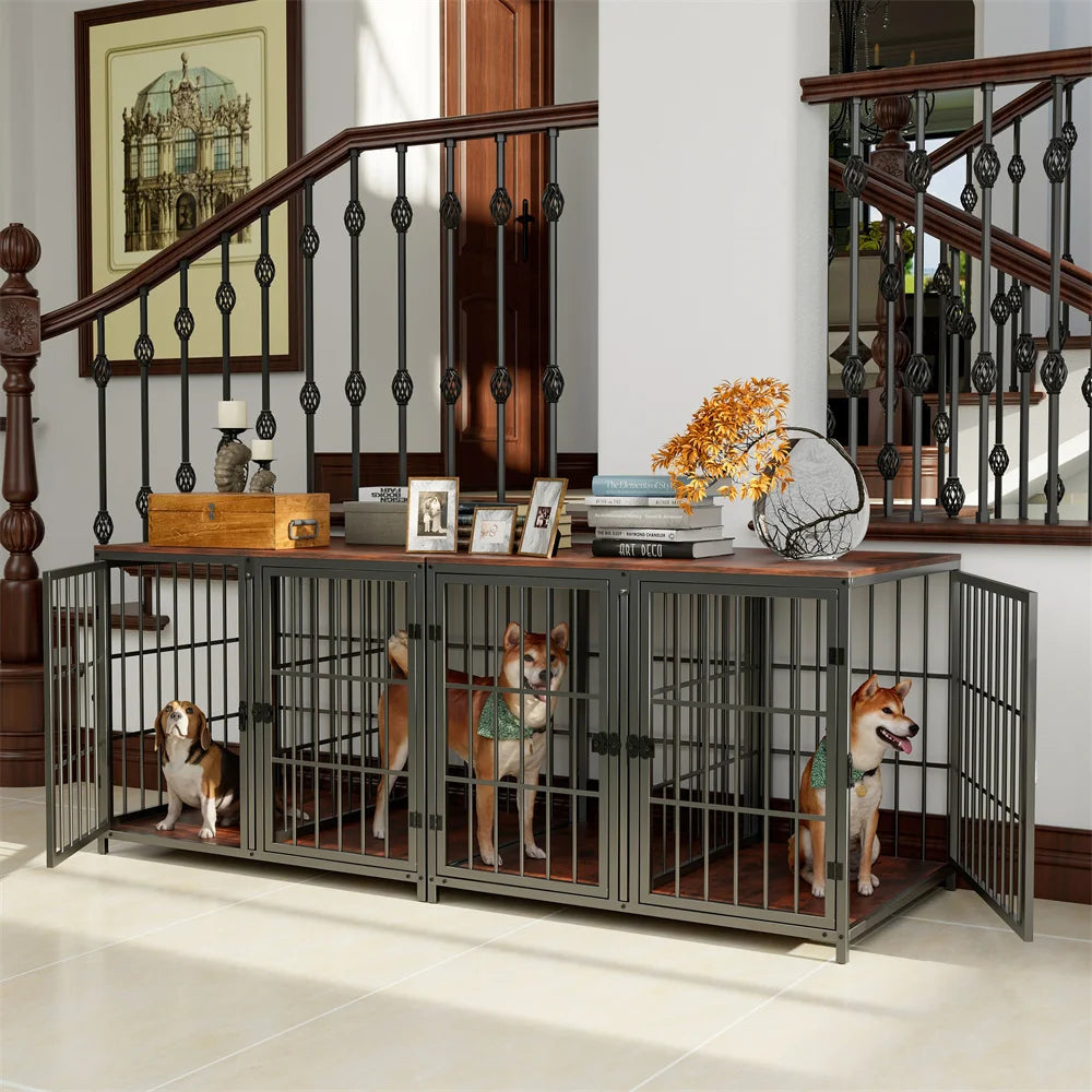 Ultra Thicken Dog Crate with Removable Divider