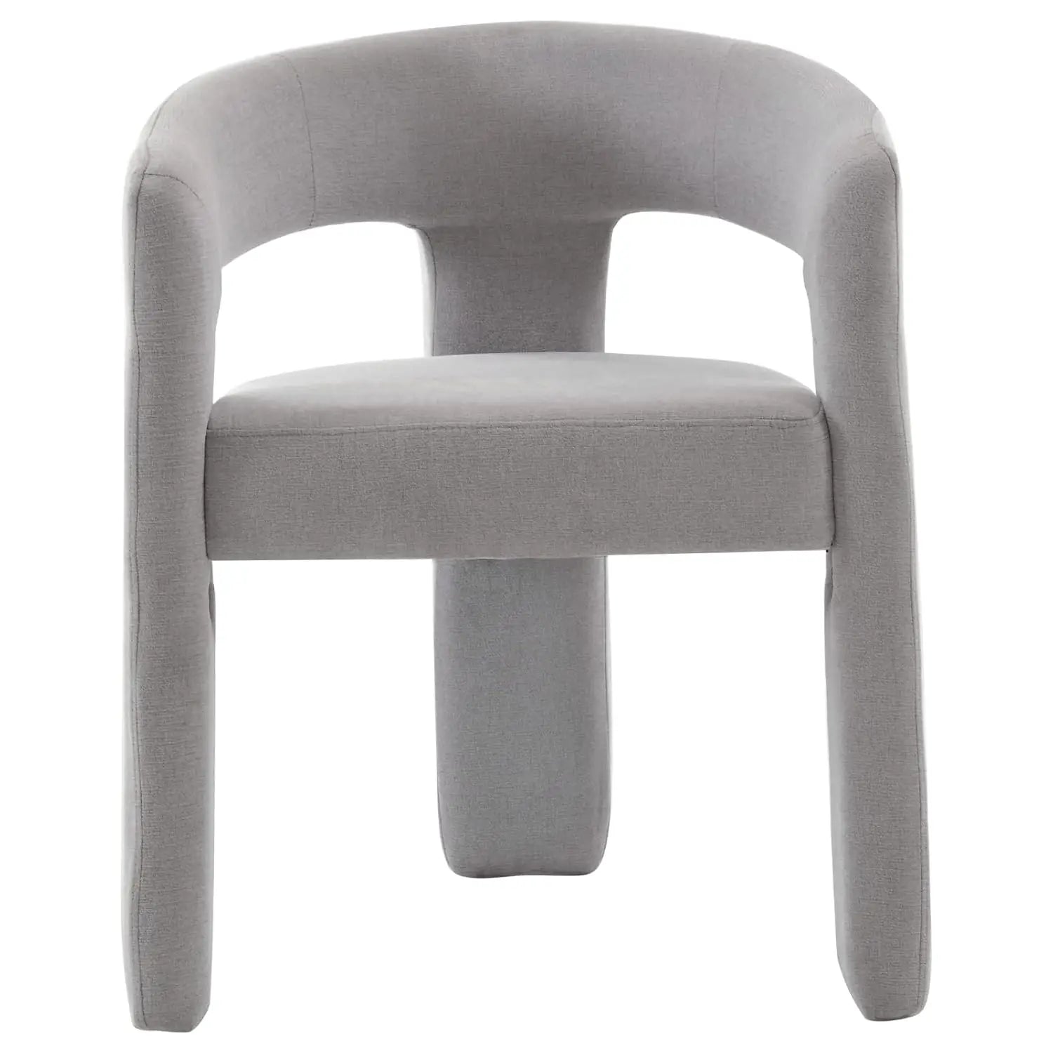 Upholstered Barrel Dining Chair Faux Leather