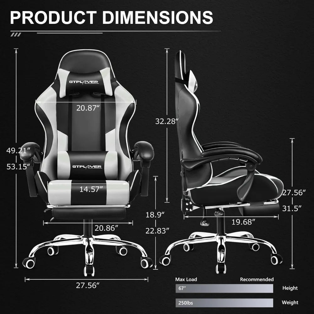 Office or Gaming Chair with Footrest