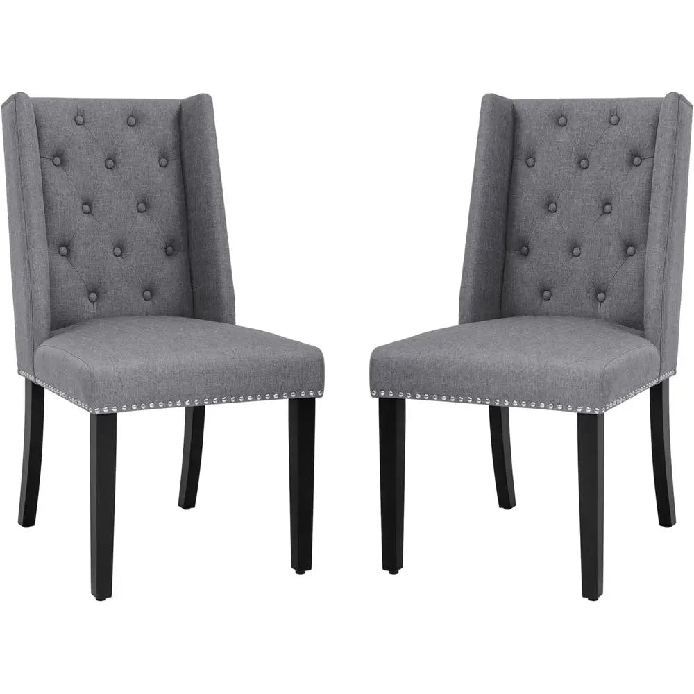 Pair of Elegant Wooden Dining Chairs
