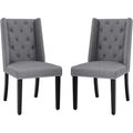 Pair of Elegant Wooden Dining Chairs