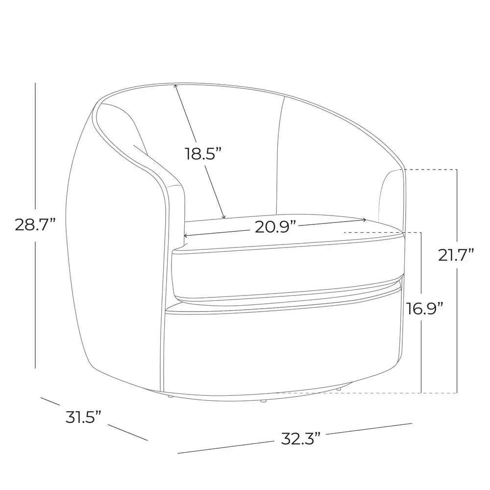 Swivel Barrel Chair