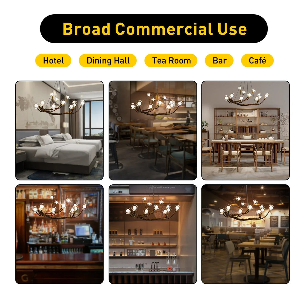 12-Light Modern Branch Chandelier