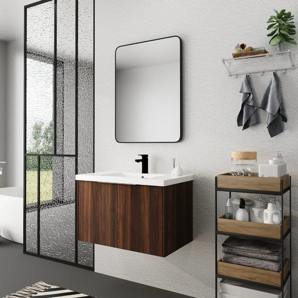 Soft Close Doors Bathroom Vanity With Sink,