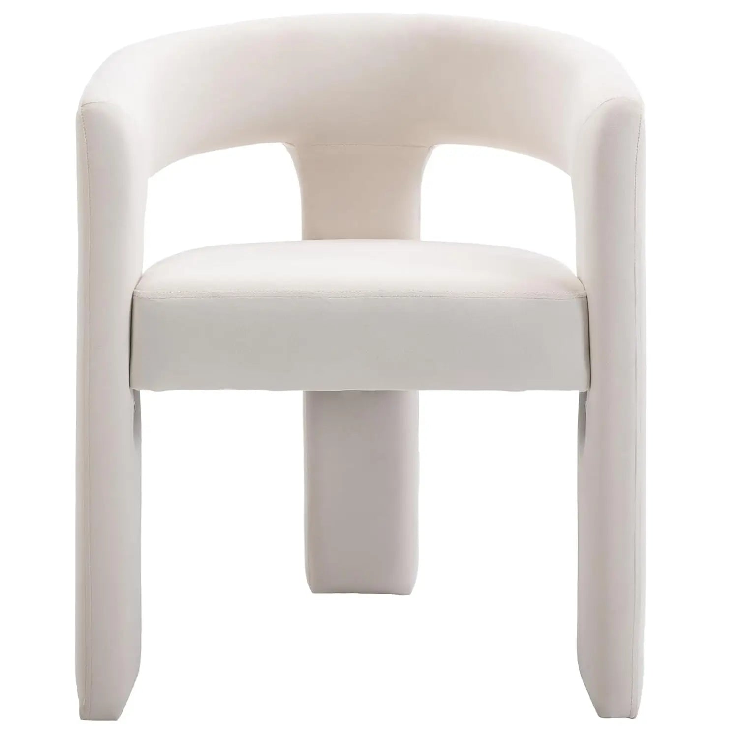 Upholstered Barrel Dining Chair Faux Leather