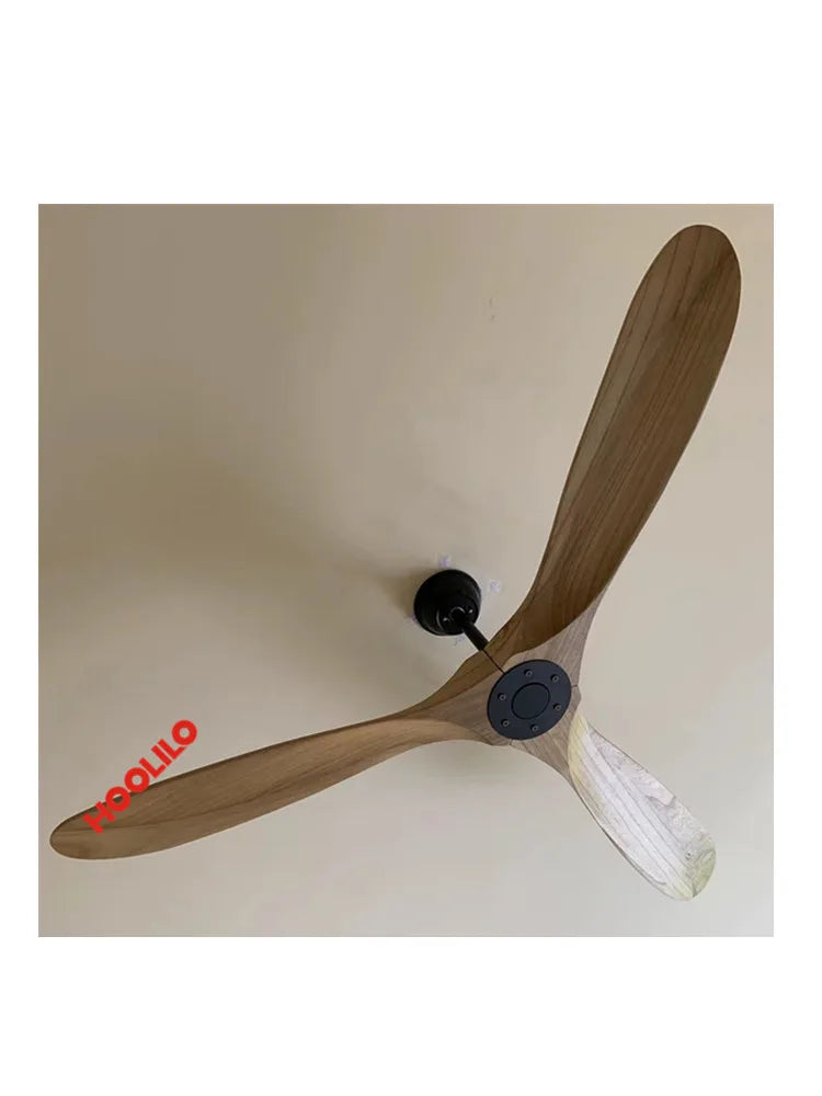 3 Wooden Blade  Decorative Ceiling Fan Light Remote Control