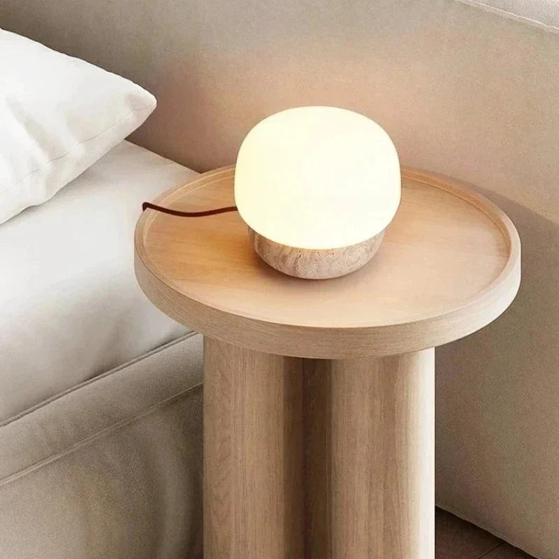 Spain Natural Yellow Travertine Floor Lamp