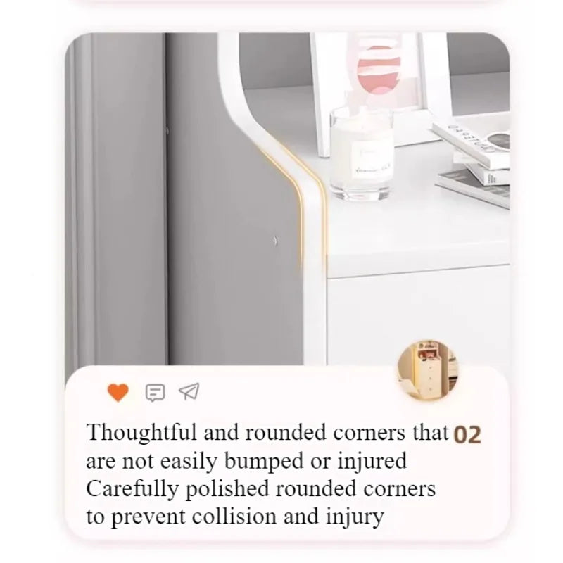 Bedside table Household bedroom Extremely narrow bedside seam rack 20CM wide