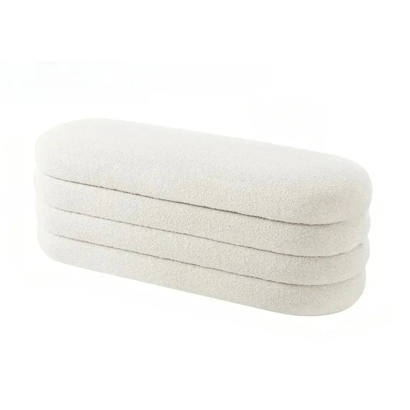 Fabric Upholstered End of Bed Storage Ottoman Bench