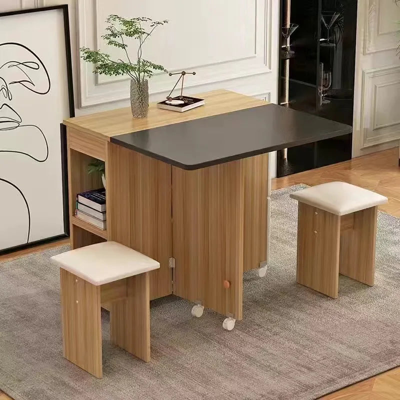 Folding Dining Table Set 4 Chairs Italian Nordic Luxury Dining Table Decorate Simple Mesas Y Sillas De Comedor Kitchen Furniture