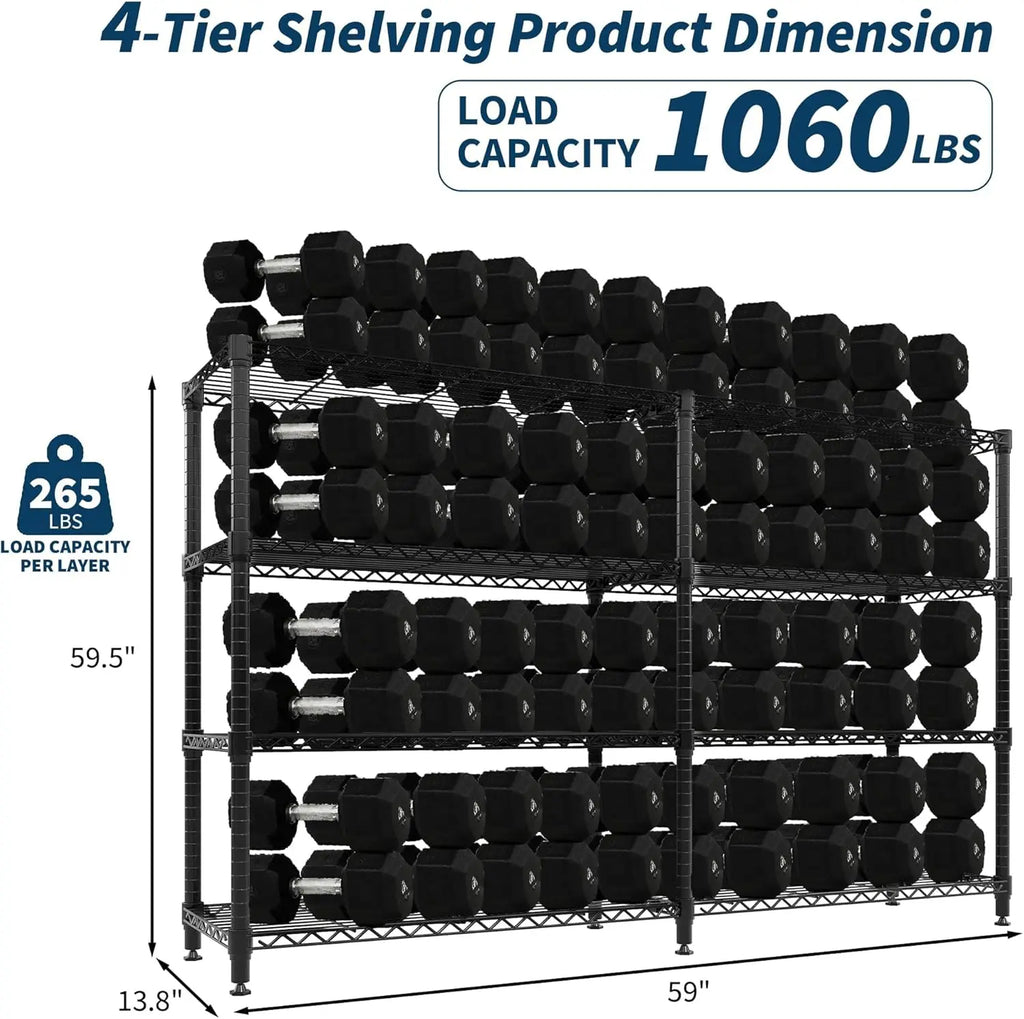 Metal Storage Shelves Heavy Duty Wire Shelving Adjustable Rack Shelf