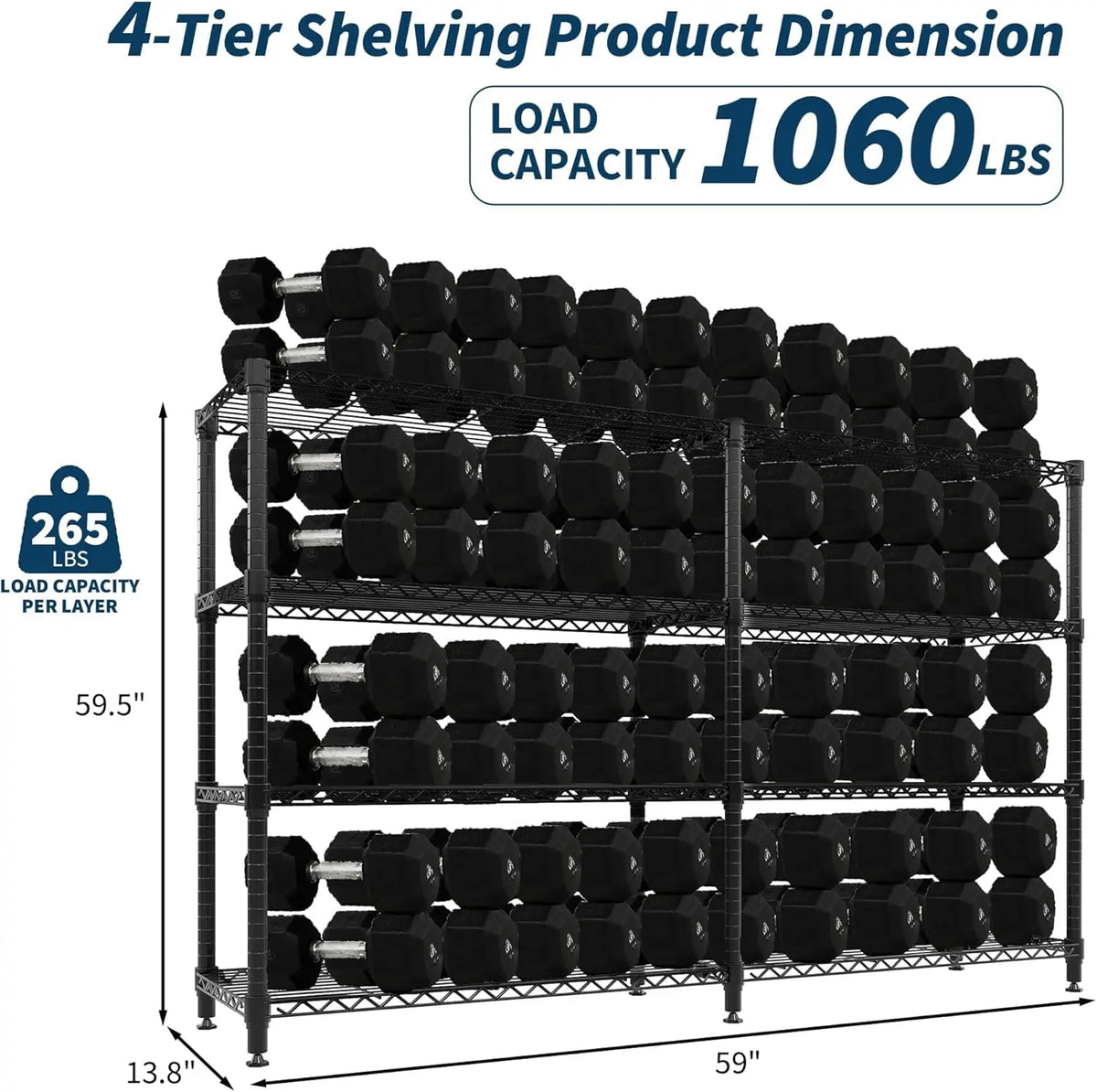 Metal Storage Shelves Heavy Duty Wire Shelving Adjustable Rack Shelf
