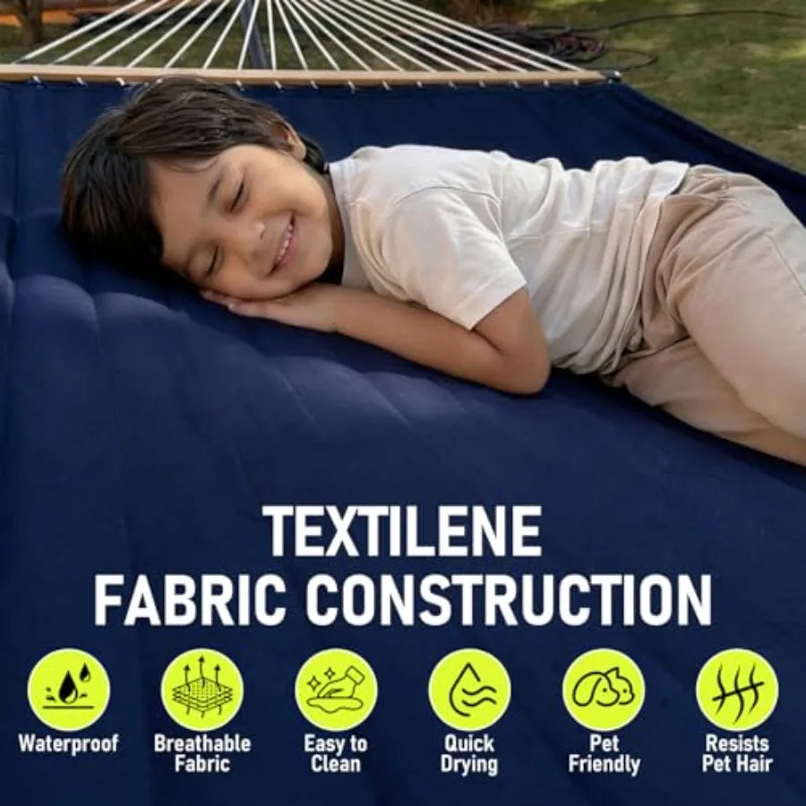 Double Hammock with Stand for Outdoor