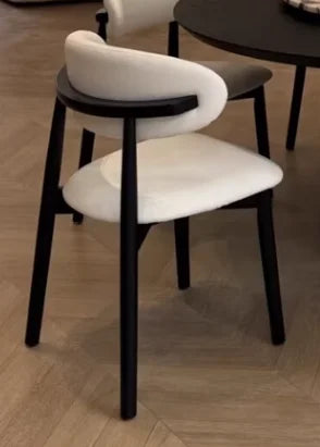 Italian minimalist black and white turntable round dining table