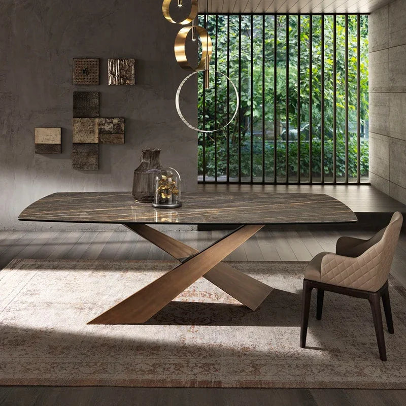 Italian Light High Quality Luxury Minimalist Dining Table