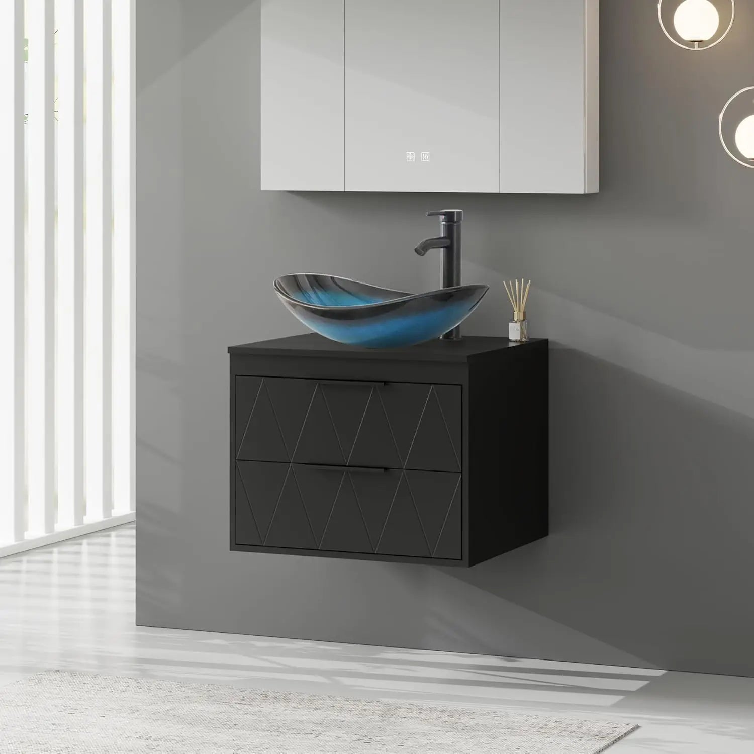 24" Floating Bathroom Vanities with Sink Combo