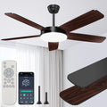 52-Inch Ceiling Fan with Lights, Quiet DC Motor, Dimmable LED, Remote & App Control,