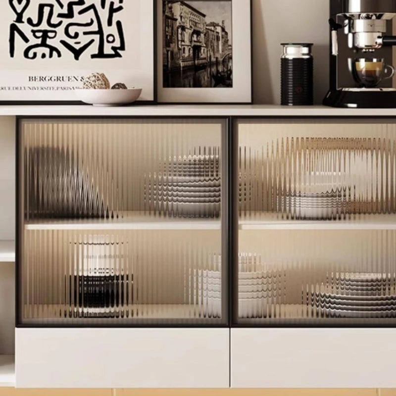 Cream Buffet Wood Island Storage