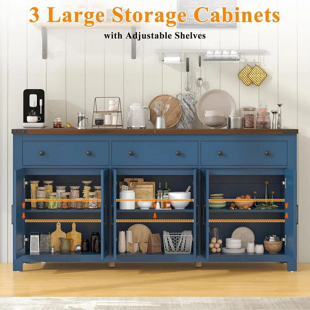 Large Sideboard Buffet Cabinet with Storage,