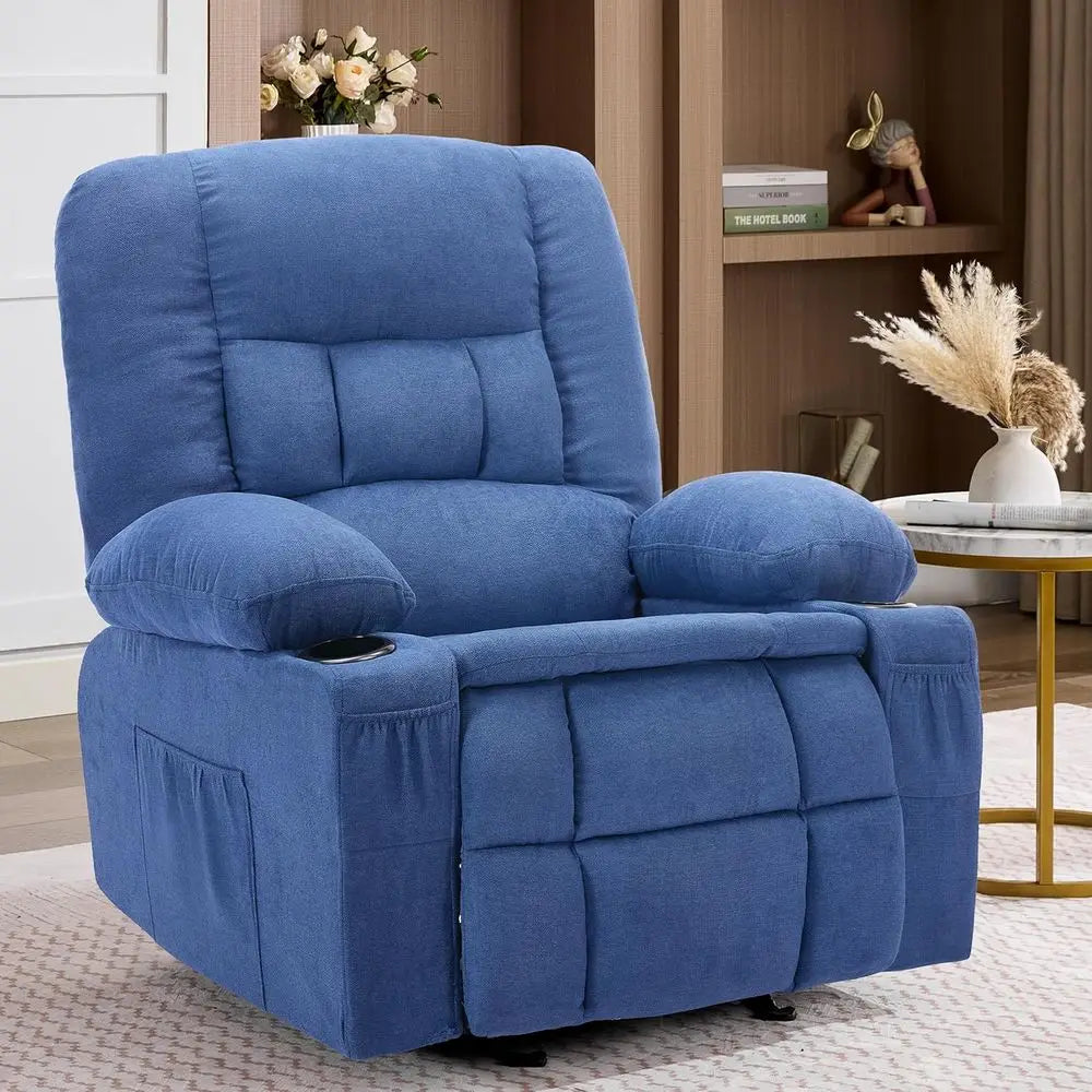 Blue Ergonomic Recliner Chair