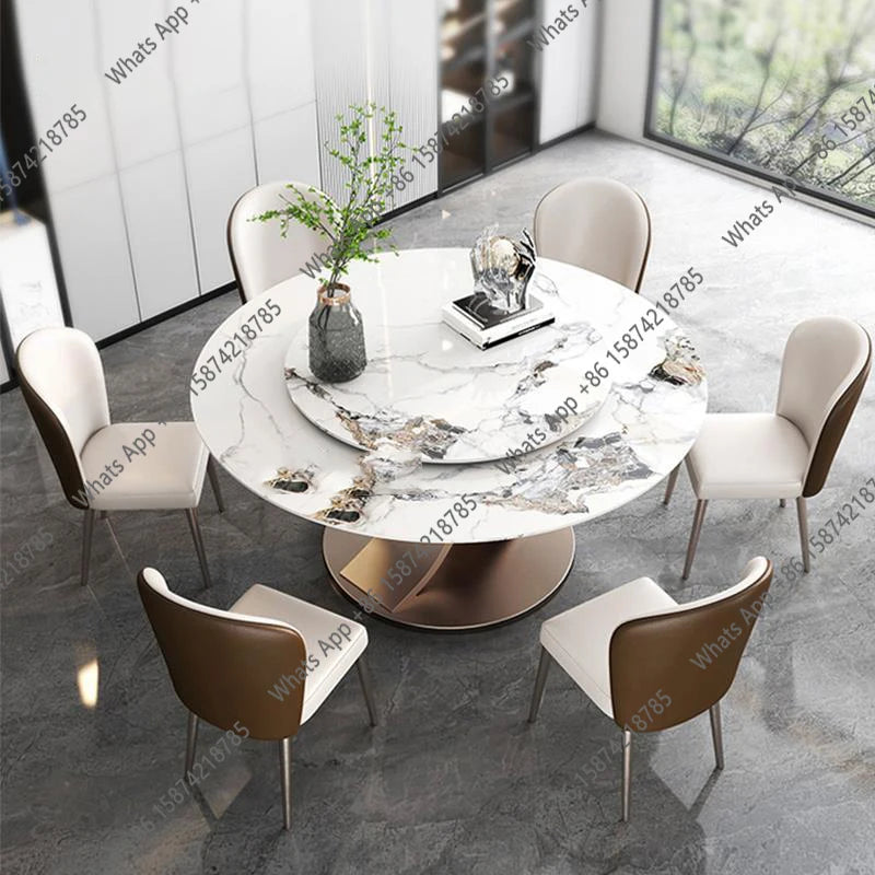 Asian Style Round Dining Tables With Rotating Turntable