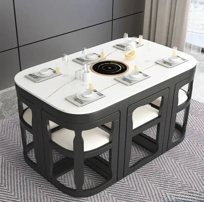 Sliding Dining Table and Chair Set