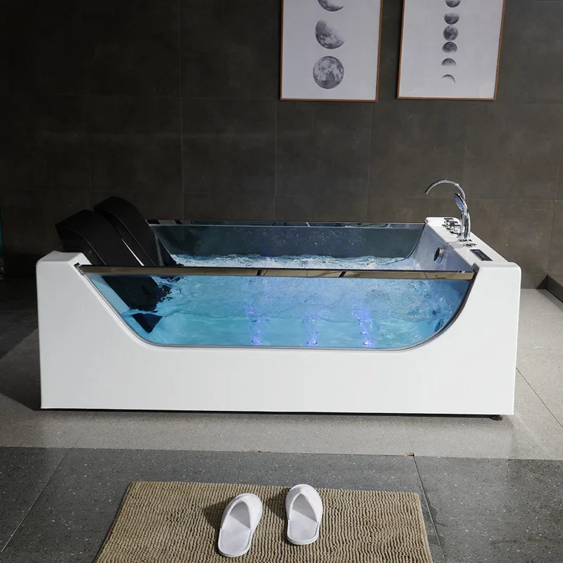 Glass Acrylic Whirlpool Massage Bathtub