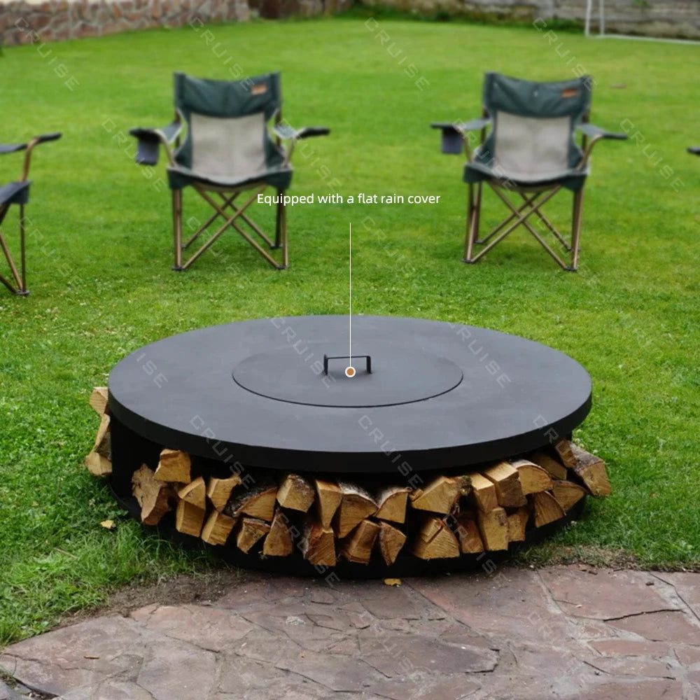 Free Standing Atomized/Electronic Table Fire Pit With BBQ