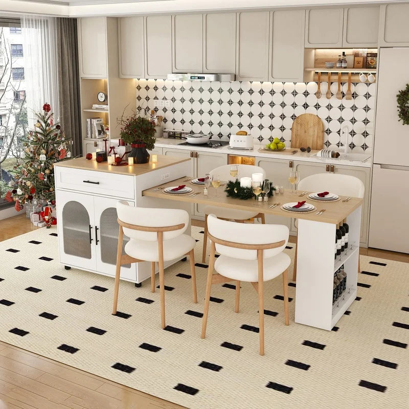 80-inch Expandable Kitchen Island