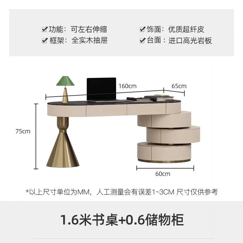 Italian Luxury Sintered Stone Modern Desk