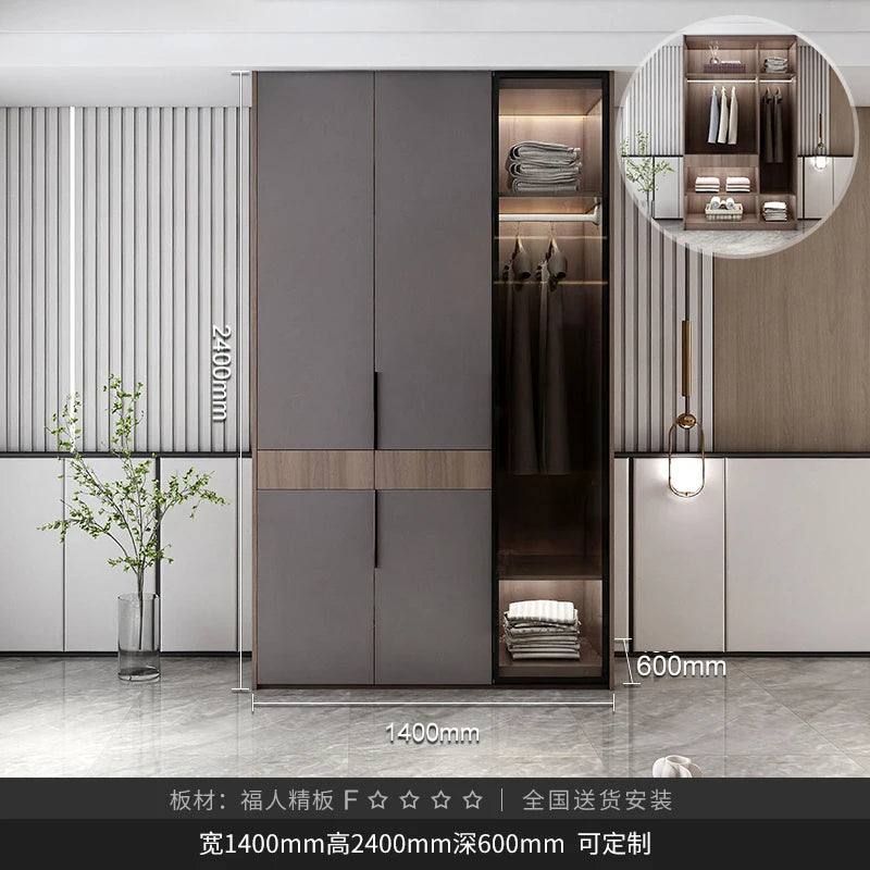 Double wardrobe glass Armoire
