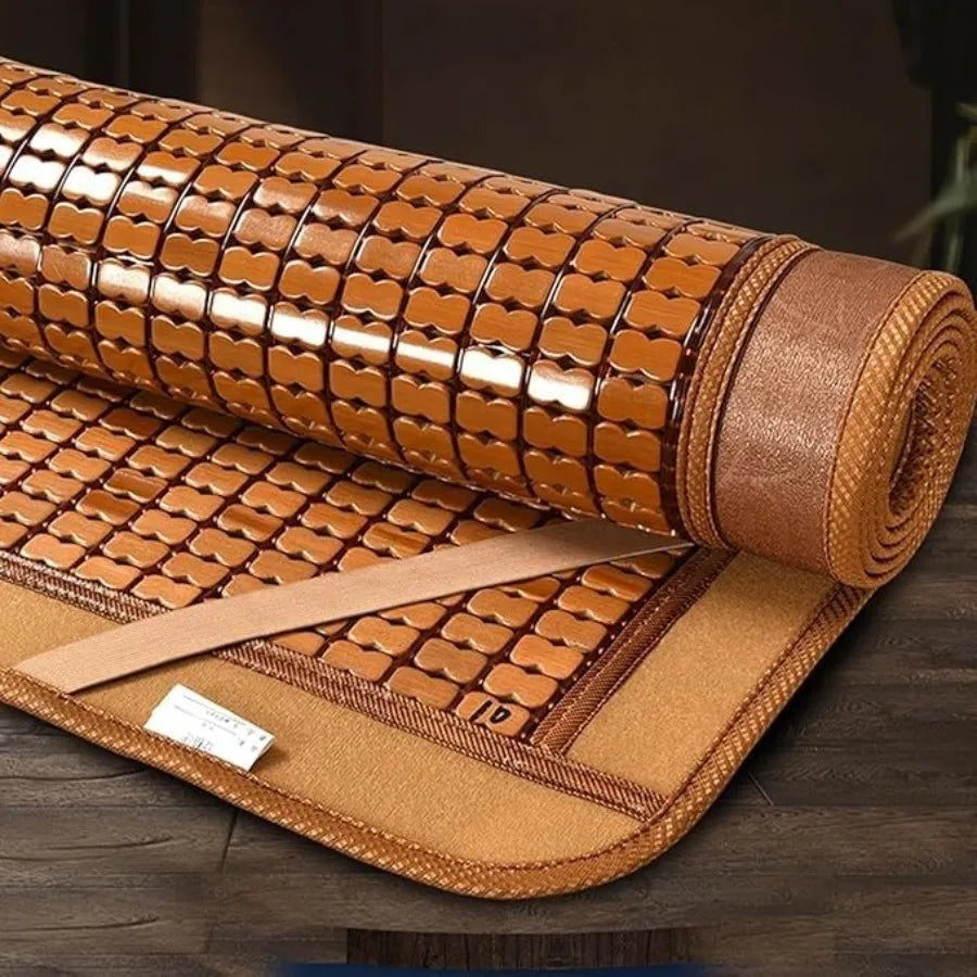 Bamboo Cooling Sleeping Mat Breathable Rattan Pad Foldable Mattress