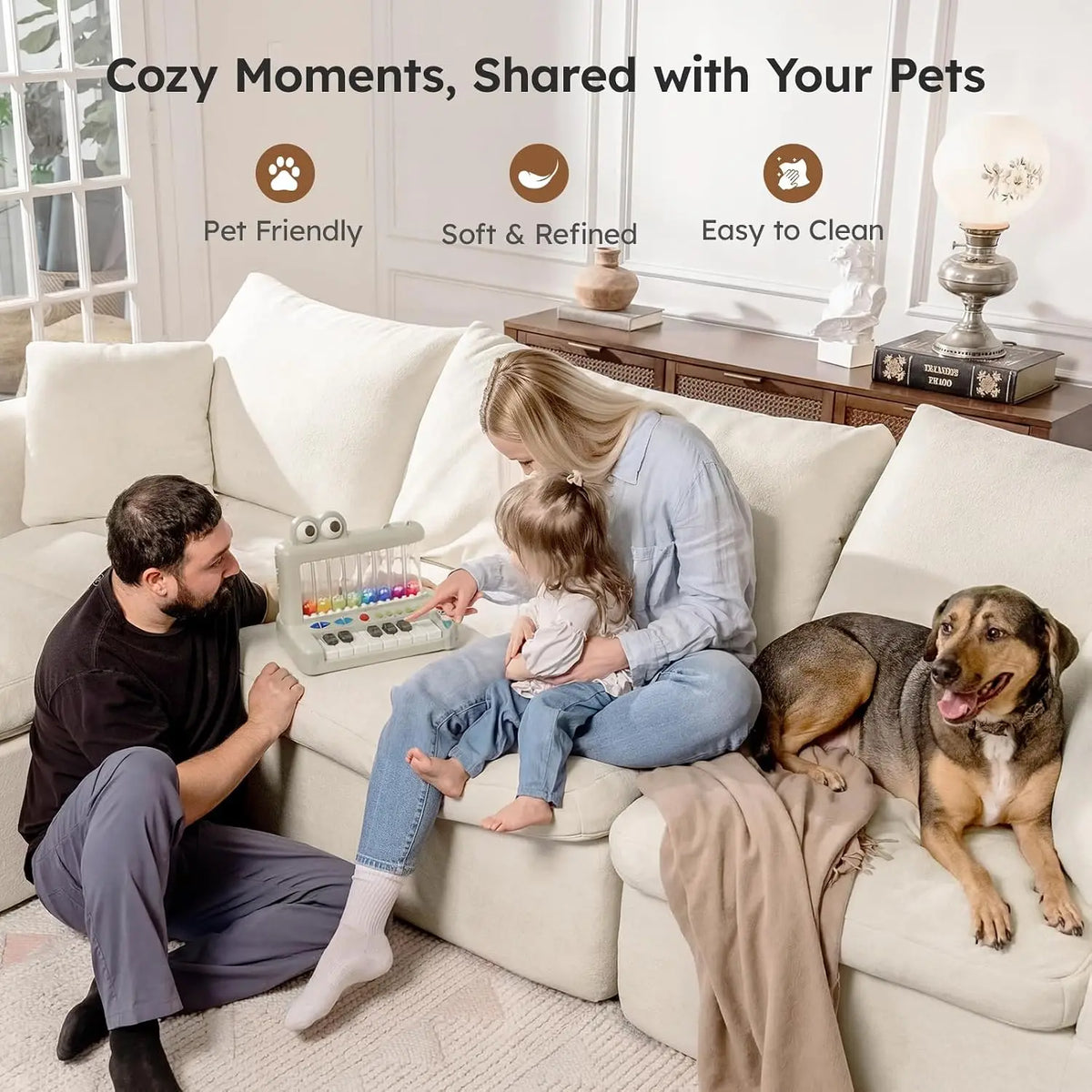Modular Cloud Sectional Sofa, High Back Pillows