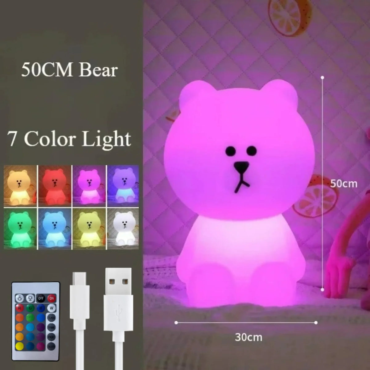 Cute Lighting Mood Light with Remote Control Dimming