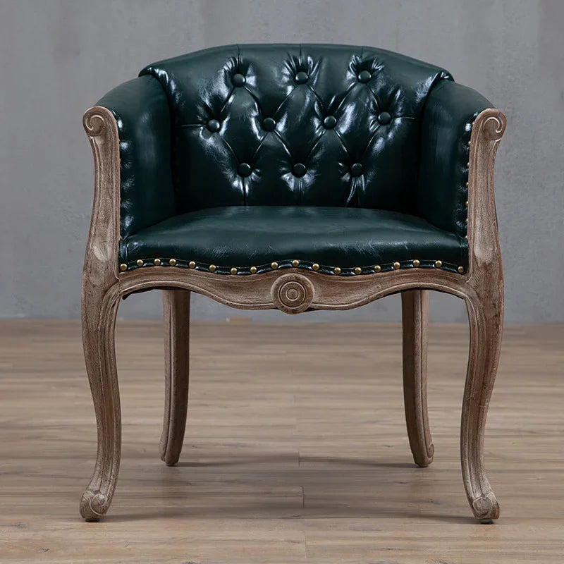 Leisure Sofa Chair, Solid Wood Antique Dining Chair,