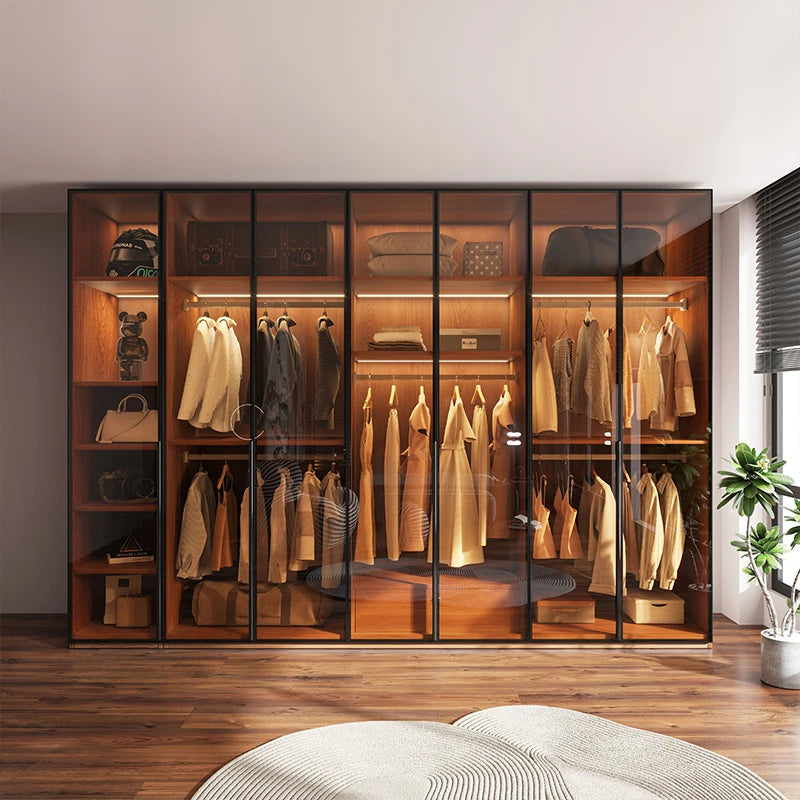 Modern Armoire glass wardrobe